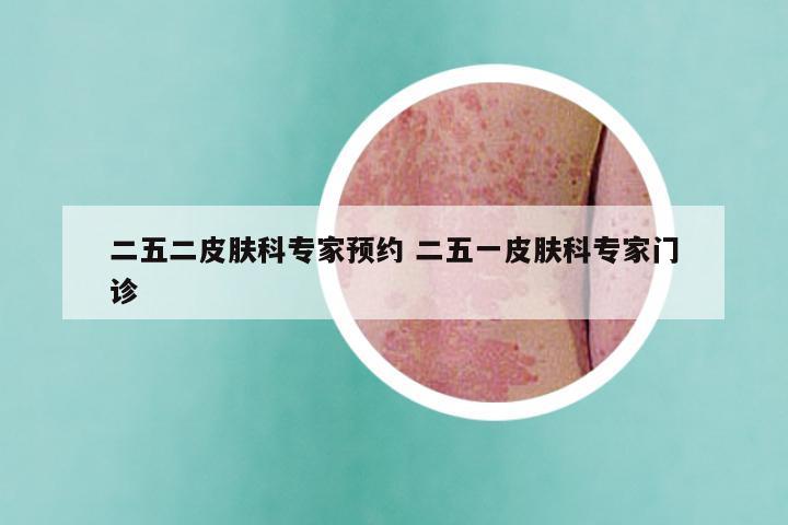 二五二皮肤科专家预约 二五一皮肤科专家门诊