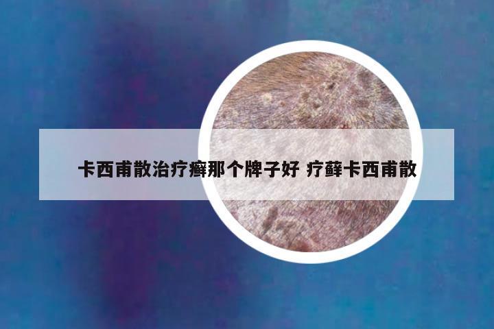 卡西甫散治疗癣那个牌子好 疗藓卡西甫散
