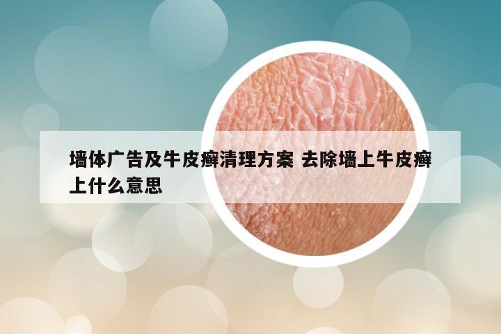 墙体广告及牛皮癣清理方案 去除墙上牛皮癣上什么意思